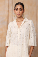 Load image into Gallery viewer, FRIDA KURTA SET-CUTWORK
