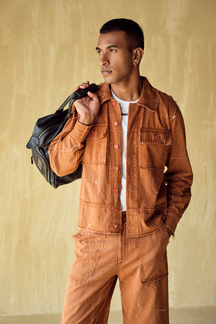 HOFFMAN UNFINISHED JACKET -RUST