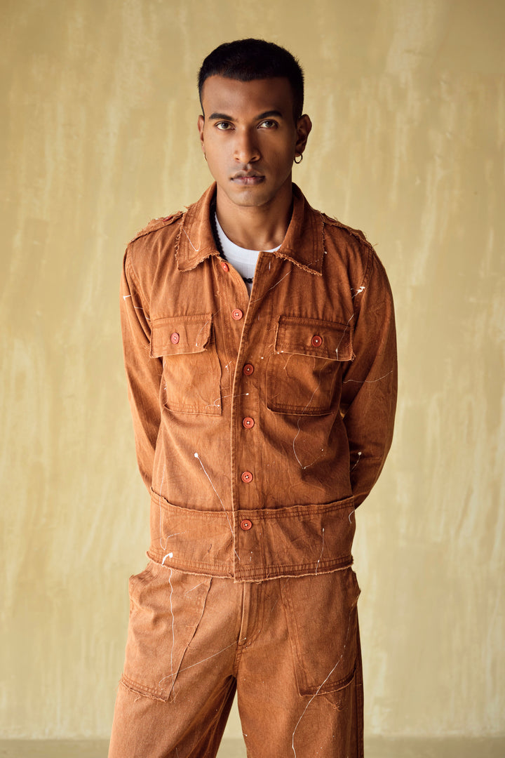 HOFFMAN UNFINISHED JACKET -RUST