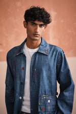 Load image into Gallery viewer, ARTIST SHACKET-DENIM
