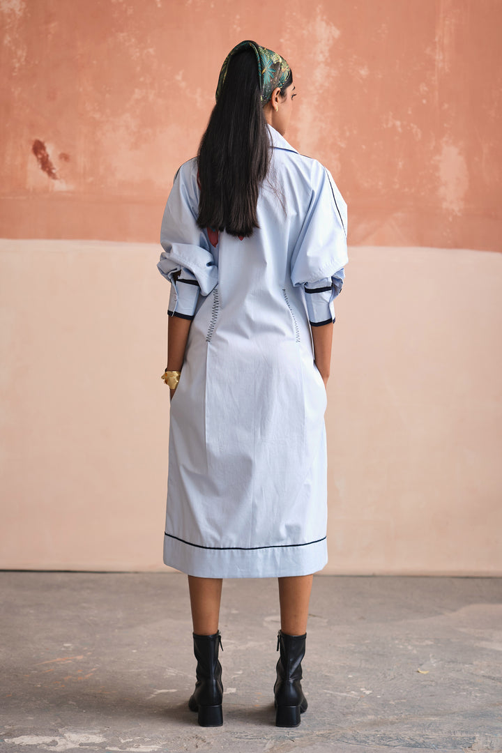 SOHO SHIRT DRESS- SUMMER SKY