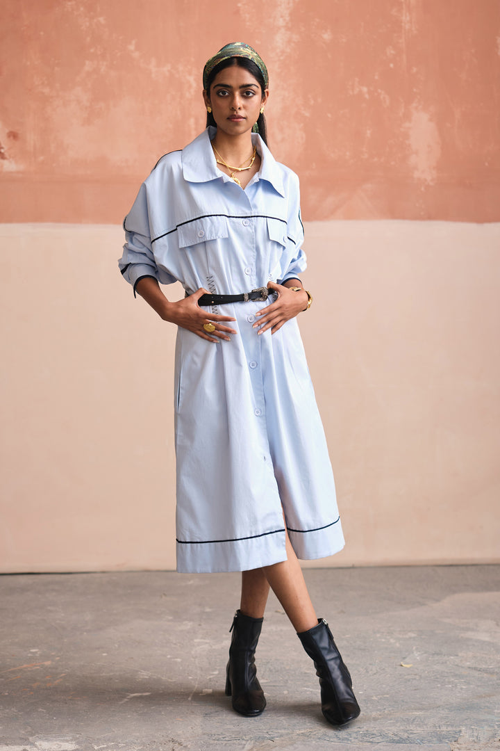 SOHO SHIRT DRESS- SUMMER SKY