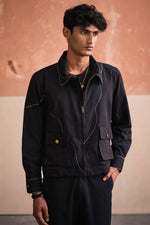 Load image into Gallery viewer, ALVARO CROPPED JACKET - BLACK
