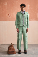 Load image into Gallery viewer, ALVARO CROPPED JACKET SET- SAGE
