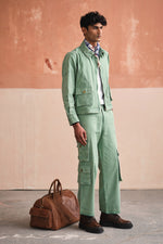 Load image into Gallery viewer, ALVARO CROPPED JACKET SET- SAGE
