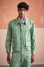 Load image into Gallery viewer, ALVARO CROPPED JACKET SET- SAGE
