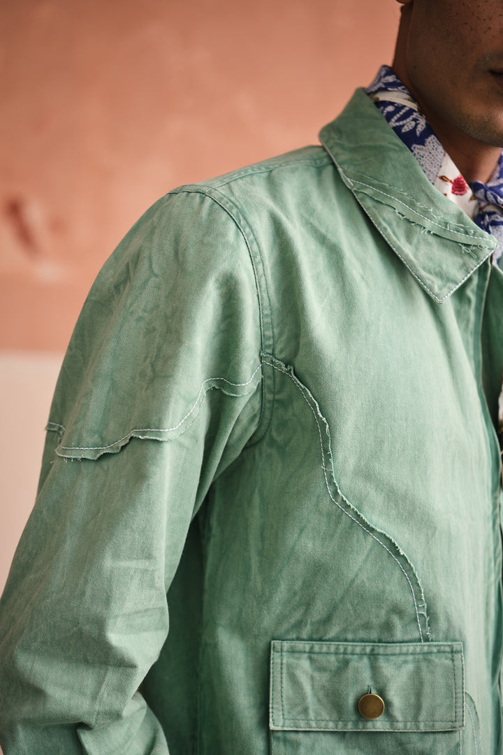 ALVARO CROPPED JACKET - SAGE