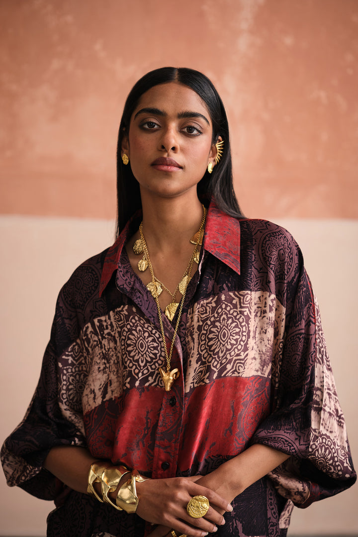 WAHIBA EVENING SILK SHIRT