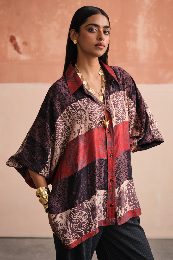 WAHIBA EVENING SILK SHIRT