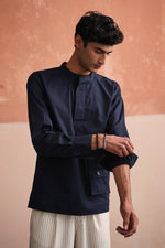 Load image into Gallery viewer, YOKO TAILORED SHIRT- NAVY
