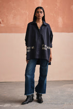 Load image into Gallery viewer, SOCH OVERSIZED SHIRT- NAVY
