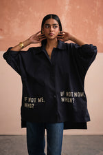 Load image into Gallery viewer, SOCH OVERSIZED SHIRT- NAVY
