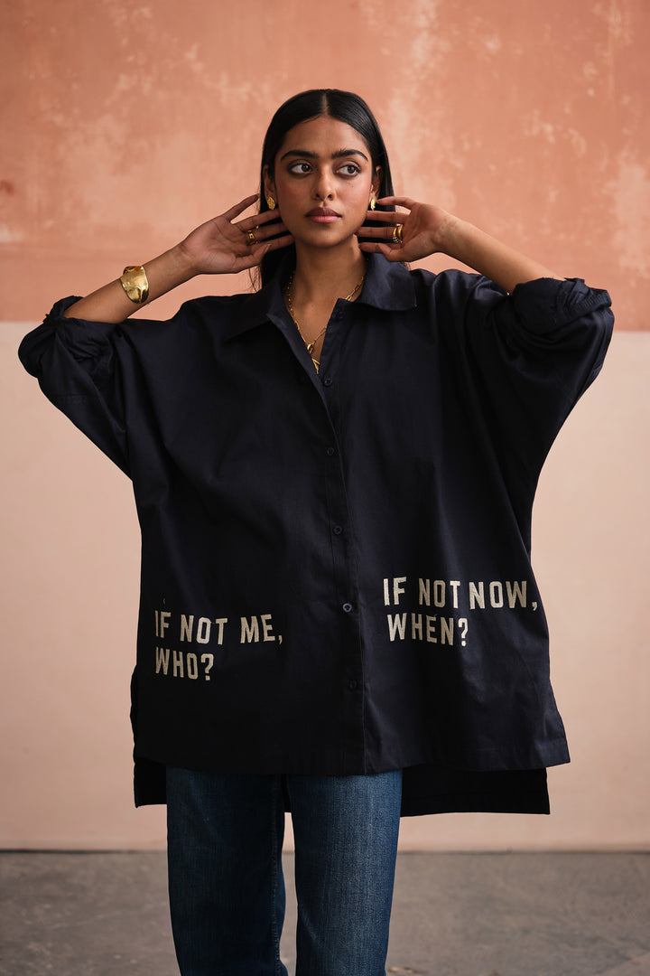 SOCH OVERSIZED SHIRT- NAVY