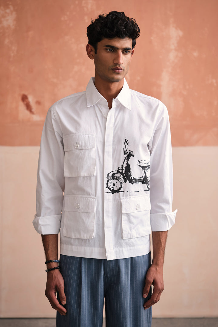 CROPPED VESPA SHIRT