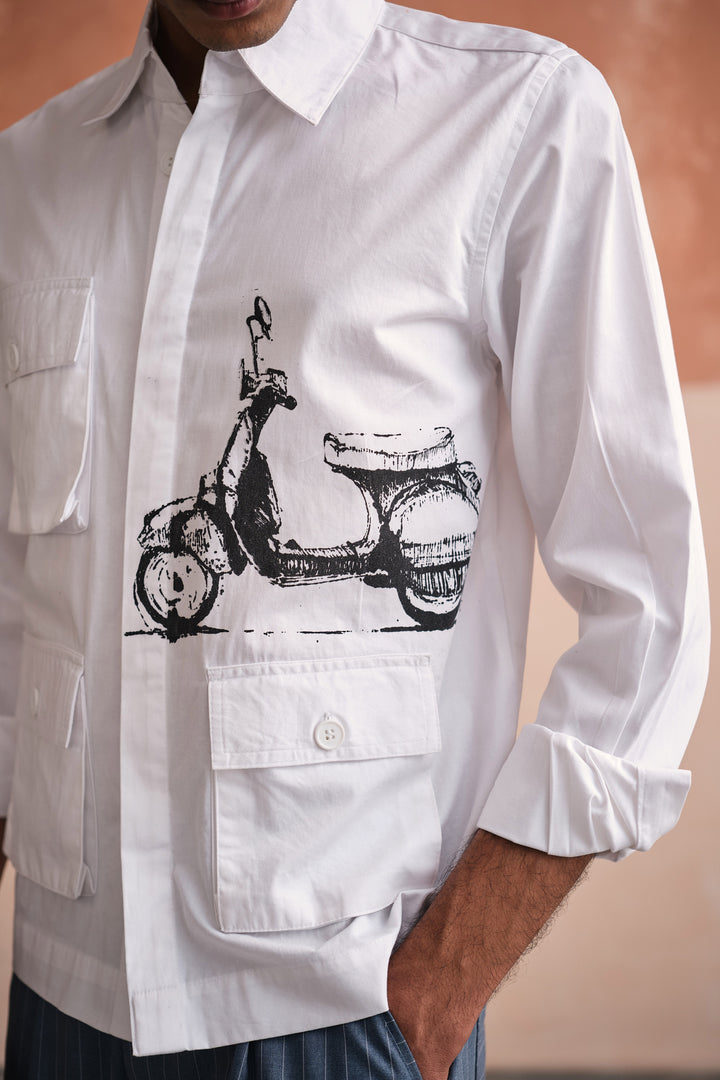 CROPPED VESPA SHIRT