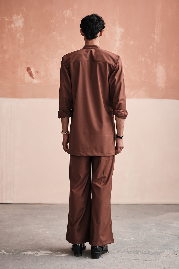 MEHFIL KURTA SET- RUST