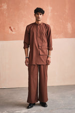 Load image into Gallery viewer, MEHFIL KURTA SET- RUST
