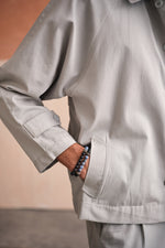 Load image into Gallery viewer, ANDREW BUTTON DOWN JACKET SET-GREY
