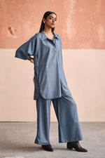 Load image into Gallery viewer, OMAN PINSTRIPE SET -WASHED BLUE
