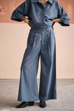 Load image into Gallery viewer, OMAN PINSTRIPE SET -WASHED BLUE
