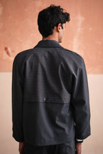 Load image into Gallery viewer, PINSTRIPE BUTTON DOWN JACKET SET
