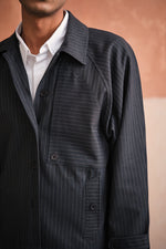 Load image into Gallery viewer, PINSTRIPE BUTTON DOWN JACKET SET
