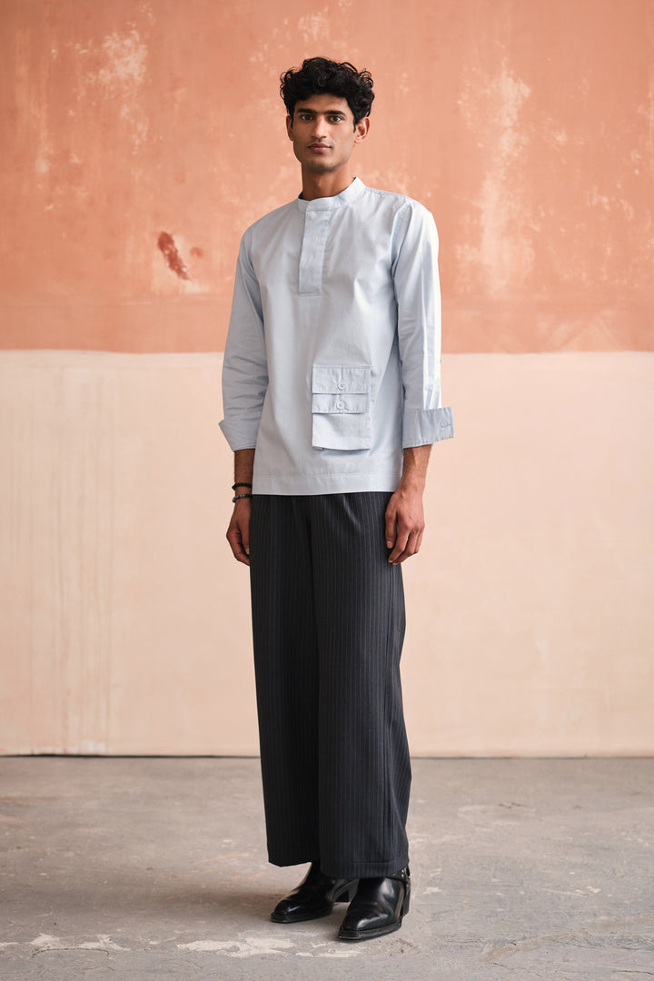 YOKO TAILORED SHIRT- SKY