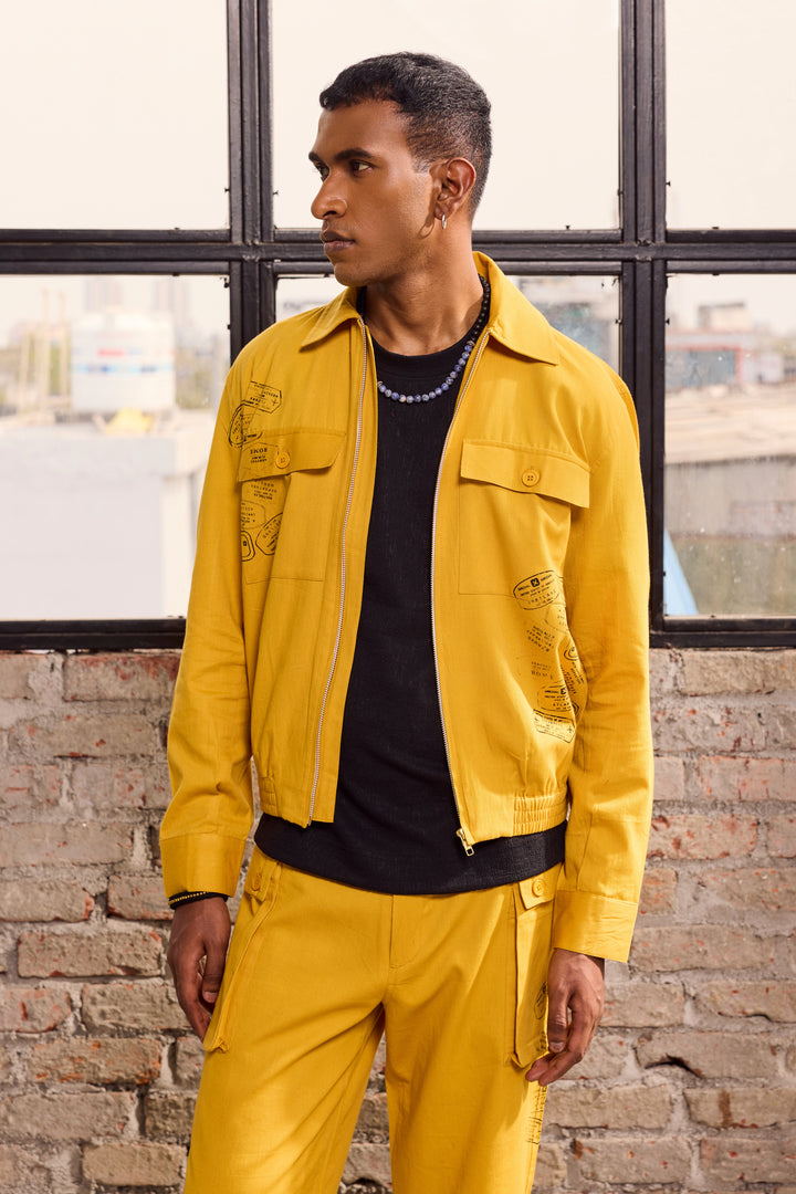 TRAVELLERS COTTON JACKET -YELLOW