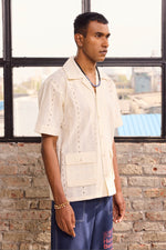 Load image into Gallery viewer, EMBROIDERED CUBAN COLLAR SHIRT
