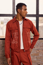 Load image into Gallery viewer, TRAVELLERS COTTON JACKET -CRAYON RED
