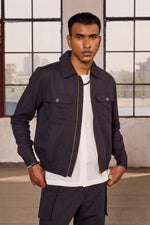 Load image into Gallery viewer, HAMILTON LINEN JACKET - BLACK
