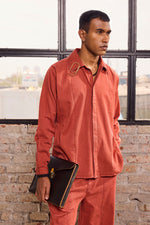 Load image into Gallery viewer, MONK SHIRT- CRAYON RED
