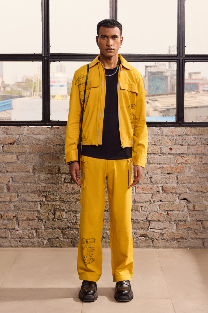 TRAVELLERS COTTON JACKET -YELLOW