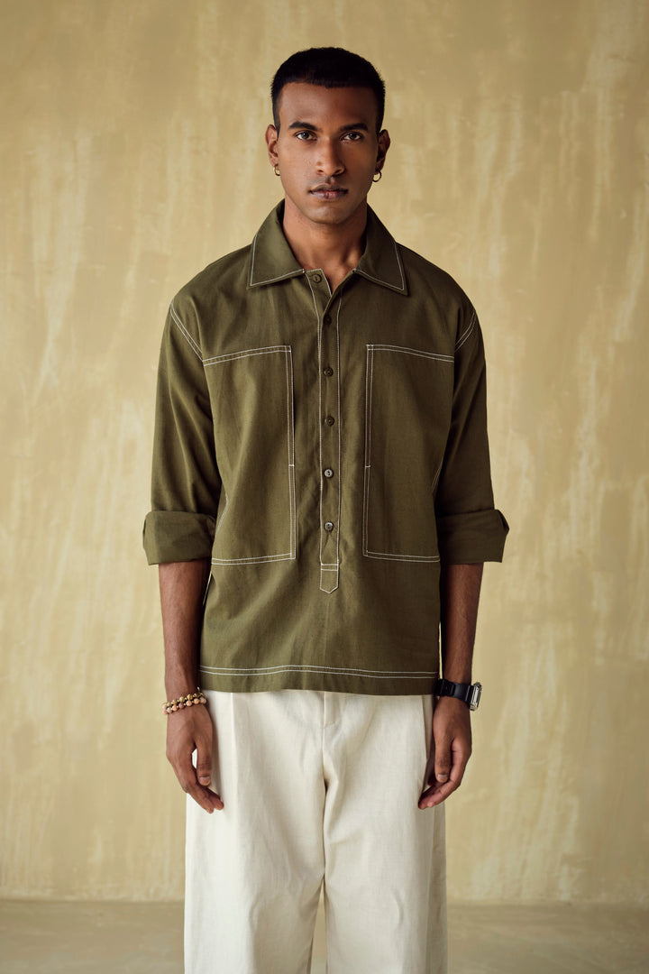 COUNTRY SIDE SHIRT-OLIVE