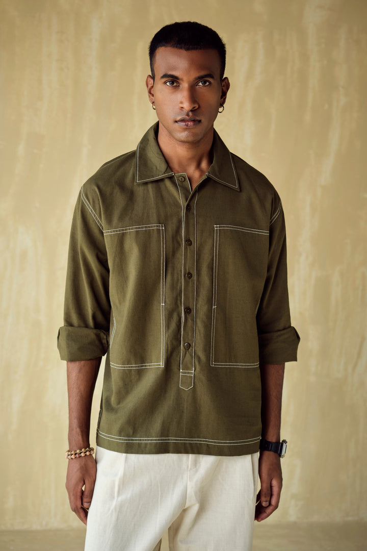 COUNTRY SIDE SHIRT-OLIVE