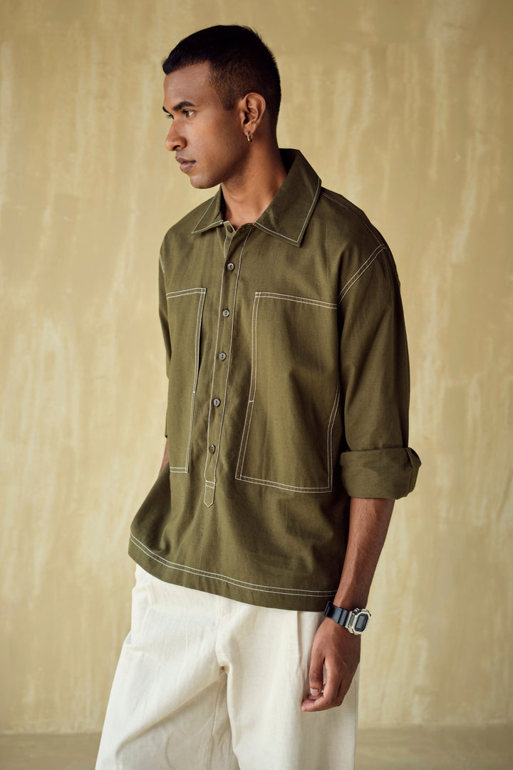 COUNTRY SIDE SHIRT-OLIVE