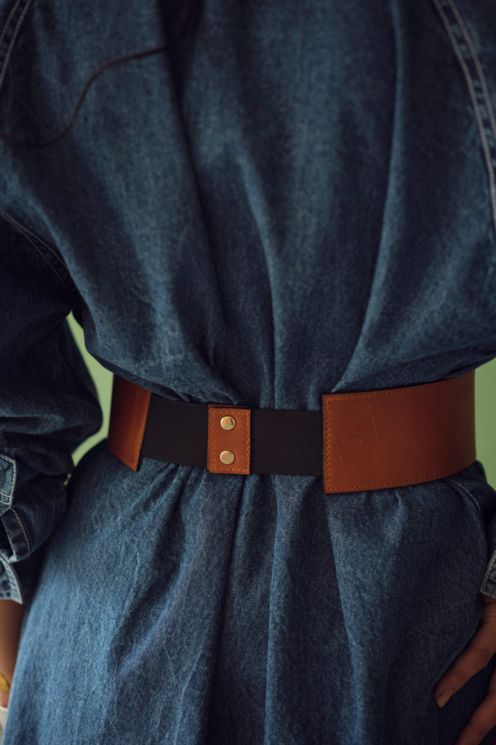 CRAY-  MINIMALIST LEATHER BELT TAN