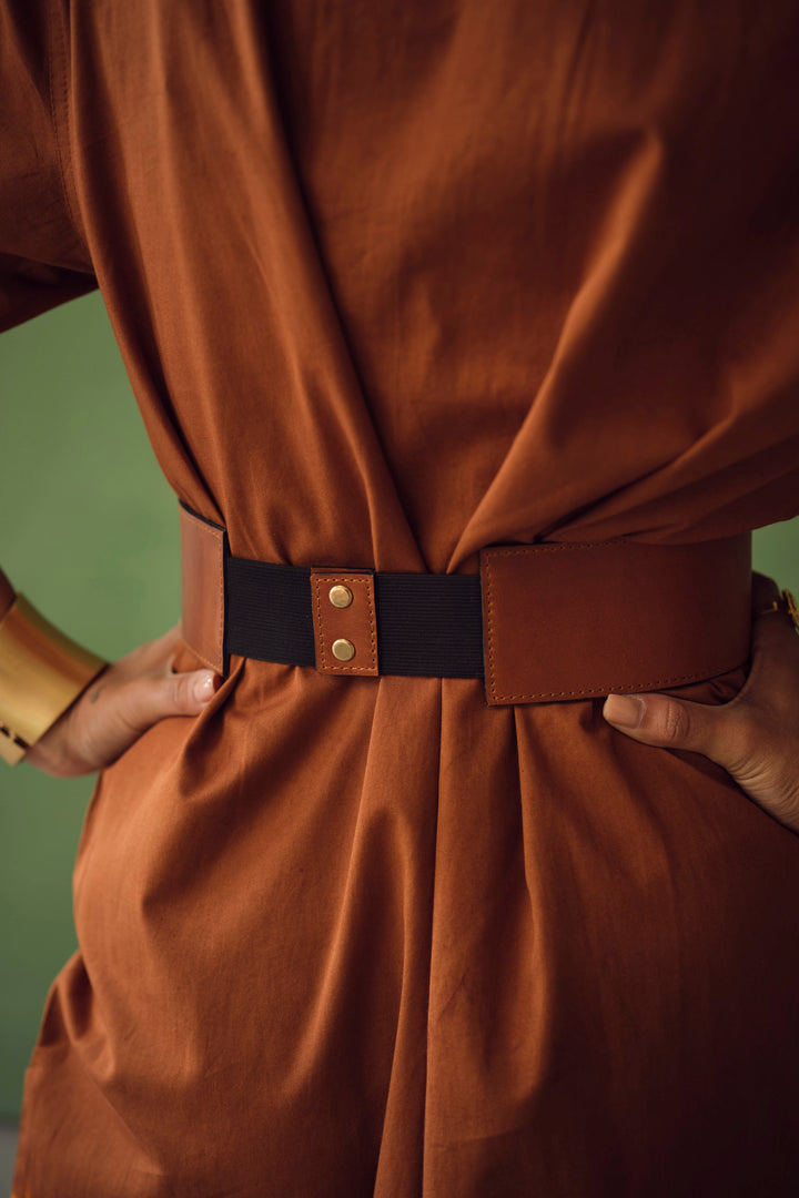 CRAY-  MINIMALIST LEATHER BELT TAN