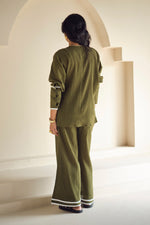 Load image into Gallery viewer, SAILOR CRUSHED COTTON SET-GREEN
