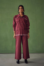 Load image into Gallery viewer, VOYCE SAFARI SET-MAROON
