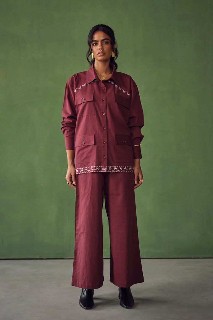 VOYCE SAFARI SET-MAROON