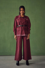 Load image into Gallery viewer, VOYCE SAFARI SET-MAROON
