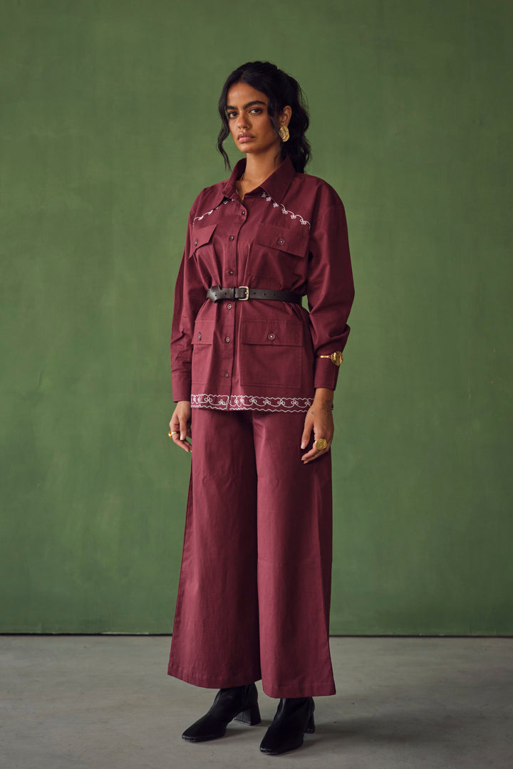 VOYCE SAFARI SET-MAROON