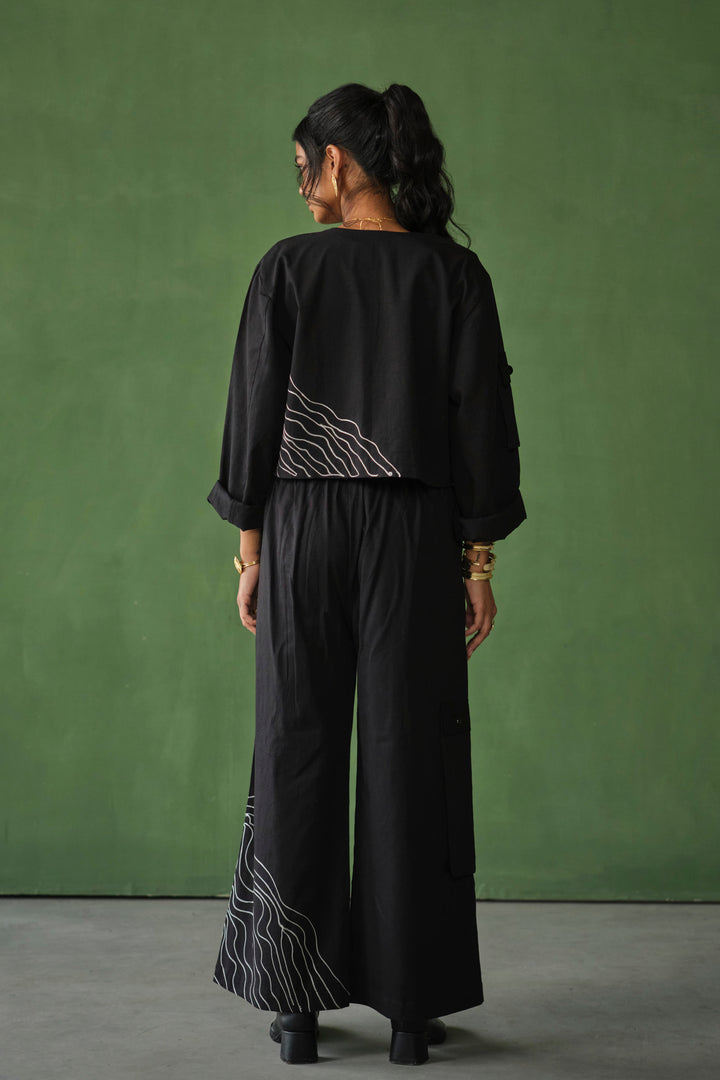 MASAI EMBROIDERED SET - BLACK