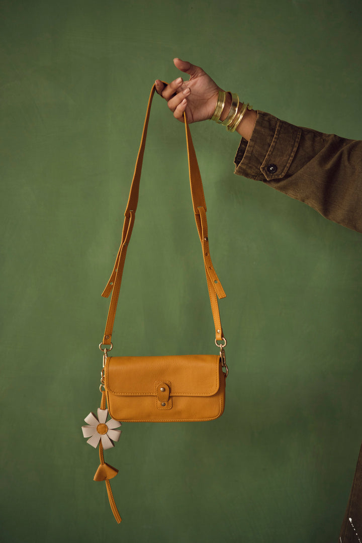 SELENA MINI SATCHEL BAG-OCHRE