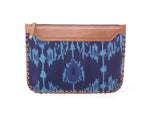 Load image into Gallery viewer, Woven Clutch- Blue Ikat - October Jaipur
