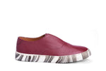 Load image into Gallery viewer, Sneakers- Maroon  Marbling Leather - October Jaipur
