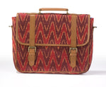 Load image into Gallery viewer, Laptop Briefcase- Red Ikat - October Jaipur
