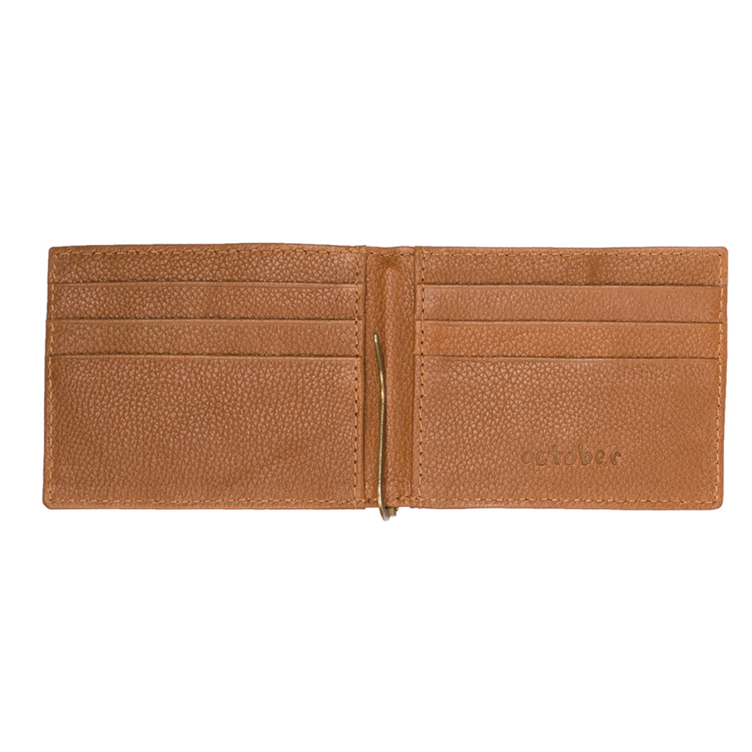 MENS CLIP WALLET- TAN - October Jaipur