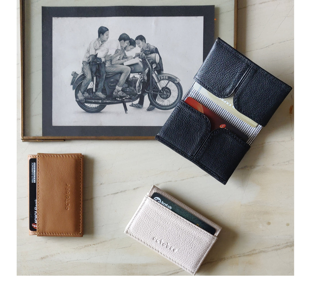 Meteor- Card Wallet Black - October Jaipur